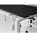 Schäfer Shop Select Tischtrennwand, Materialstärke 30 mm, B 2000 x H 600 mm, 100 % Post-Consumer-Recyclingpolyester, schwarz
