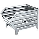 Schäfer Shop Select transport and stacking container, W 1010 x D 520 x H 610 mm, hot-dip galvanized, up to 800 kg