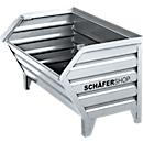 Schäfer Shop Select transport- en stapelcontainer, B 700 x D 820 x H 610 mm, thermisch verzinkt, tot 800 kg