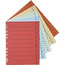 Schäfer Shop Select Trennblätter, mit Taben, DIN A4- Format, Linienaufdruck, Universallochung, 200 Stück, farbsortiert