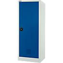 Schäfer Shop Select Umweltschrank, B 600 x T 500 x H 1585 mm, 2 Wannen à 11 Liter + WHG‑Wanne 7 Liter, lichtgrau/enzianblau
