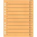 Schäfer Shop Select verdelers, met tabbladen, DIN A4 formaat, lijnopdruk, universele perforatie, 100 stuks, geel