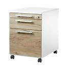 Schäfer Shop Select Verrijdbaar ladeblok SET UP, afsluitbaar, B 432 x D 580 x H 595 mm, wit/eiken 
