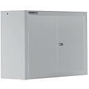 Schäfer Shop Select wall cabinet MS 750, two-door, with intermediate shelf, W 750 x D 320 x H 600 mm, steel, white aluminum/white aluminum