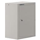 Schäfer Shop Select wandkast, enkeldeurs, met tussenplank, B 400 x D 320 x H 600 mm, staal, alu wit/blank aluminium