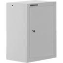 Schäfer Shop Select wandkast, enkeldeurs, met tussenplank, B 400 x D 320 x H 600 mm, staal, lichtgrijs/lichtgrijs