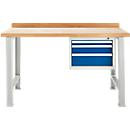 Schäfer Shop Select Werkbank mit 3 Schüben, Grundeinheit, B 1500 mm, lichtgrau RAL 7035 