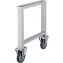 Schäfer Shop Select Werkbankfuss WFF807L, nicht höhenverstellbar, mit Rollen, T 665 x H 800 mm, lichtgrau RAL 7035