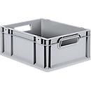 Schäfer Shop, série Pure Eurobox Economy, poignées apparentes, plastique, L 400 x P 300 x H 170 mm, 16 l, gris