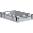 Schäfer Shop, série Pure Eurobox Economy, poignées apparentes, plastique, L 600 x P 400 x H 120 mm, 23 l, gris