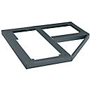 Schäfer Shop Socle en acier Genius TETRIS WOOD, pour armoire d'angle L 800 mm, anthracite
