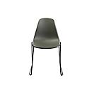 Schalenstuhl Topstar T2020, Kufengestell, ergonomische Sitzschale, stapelbar bis 4 Stück, Sitzhöhe 450 mm, 2er-Set, ohne Armlehnen, grau/schwarz