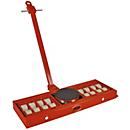 Schefer Transportfahrwerk TF240, gummibeschichtet, Nylonrollen, Traglast 24000 kg, L 1120 x B 415 x H 145 mm, rot