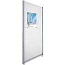 Scheidingswand laag rechtstaand, B 1000 x H 1380 mm, metaal wit en magnetisch
