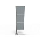 Scheidingswand Silent Office, 3 elementen, H 2000 mm, lichtgrijs