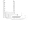 Scheidingswand, vrijstaand, voor archiefrekdiepte 400 mm, H 100 mm