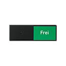 Schiebeschild Frei-Belegt für Türschild Lyon, selbstklebend, B 150 x H 50 mm, schwarz