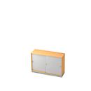 Schiebetürenschrank, 2 OH, B 1200 x T 400 mm, Buche-Dekor/silber