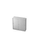 Schiebetürenschrank, 3 OH, B 1200 x T 400 mm, lichtgrau
