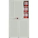 Schiebetürenschrank, Akustikfront, B 1200 mm, 6 OH, lichtgrau