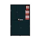Schiebetürenschrank, Akustikfront, B 1350 mm, 6 OH, graphit
