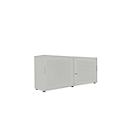 Schiebetürenschrank, Akustikfront, B 1600 mm, 2 OH, silber