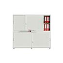 Schiebetürenschrank, Akustikfront, B 1600 mm, 4 OH, weiß