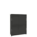 Schiebetürenschrank, B 1200 mm, 4 OH, graphit