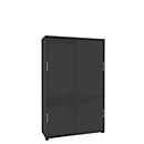 Schiebetürenschrank, B 1200 mm, 5 OH, graphit