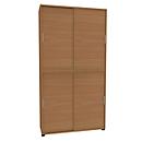 Schiebetürenschrank, B 1200 mm, 6 OH, Buche-Dekor