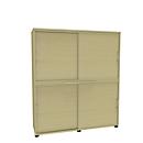 Schiebetürenschrank, B 1350 mm, 4 OH, Ahorn-Dekor