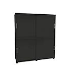Schiebetürenschrank, B 1350 mm, 4 OH, graphit