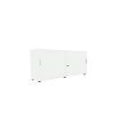 Schiebetürenschrank, B 1600 mm, 2 OH, weiß