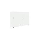 Schiebetürenschrank, B 1600 mm, 3 OH, weiß