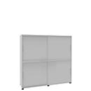 Schiebetürenschrank, B 1600 mm, 4 OH, weiß