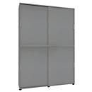Schiebetürenschrank, B 1600 mm, 6 OH, silber