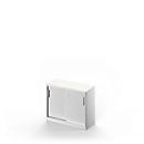 Schiebetürenschrank TETRIS SOLID, 2 OH, B 1000 mm, inkl. 19 mm Abdeckplatte, weiß/weißalu