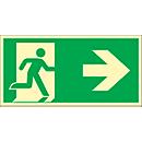Schild Rettungsweg, rechtsweisend, HLA 160