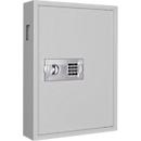 Schlüsselschrank SLE 120, für die Wandmontage, 120 Haken, mit Einwurfschlitz, Türanschlag rechts, Elektronikschloss mit Batterien, inkl. Verankerungsmaterial, B 460 x T 130 x H 630 mm, Stahlblech, lichtgrau RAL 7035