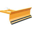 Schneeschieber SCH-L 1800, 1800 mm, für Gabelzinken, Gummischürfleisten, lackiert, gelborange RAL 2000