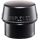 Schonhammerkopf SIMPLEX Kopf-Ø 40mm Gum.schwarz mittelh.HALDER