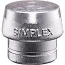 Schonhammerkopf SIMPLEX Kopf-Ø 40mm Weichmetall silber hart HALDER