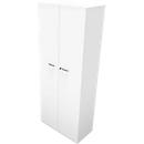 Schrank PHENOR, 5 OH, Holztüren, H 2140 x B 860 x T 430 mm, weiß