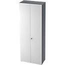Schrank TOPAS LINE, Akten/Garderobenschrank, 6 Ordnerhöhen, B 800 mm, graphit/weiß
