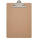 Schreibplatte MAULclassic, DIN A4 Hochformat, Nostalgieklemmer, Hartfaserholz, braun