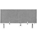 Schreibtisch-Akustik-Trennwand BE Safety Screen U-Form, ohne Acrylfenster, Dicke 10 mm, B 160 x T 80 x H 60 mm, hellgrau