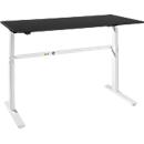 Schreibtisch Bexxstar, elektrisch höhenverstellbar, Rechteck, C-Fuß, B 1800 x T 800 x H 725-1185 mm, schwarz/weiß