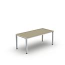 Schreibtisch Bexxstar, Rechteck, 4-Fuß Quadratrohr, B 1800 x H 740 mm, Ahorn/chromsilber