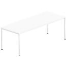 Schreibtisch Bexxstar, Rechteck, 4-Fuß Rundrohr, B 2000 x T 1000 x H 740 mm, weiß/chromsilber