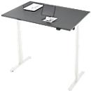 Schreibtisch, elektrisch höhenverstellbar, Rechteck, T-Fuss, B 1200 x T 800 x H 720-1200 mm, graphit/weiss